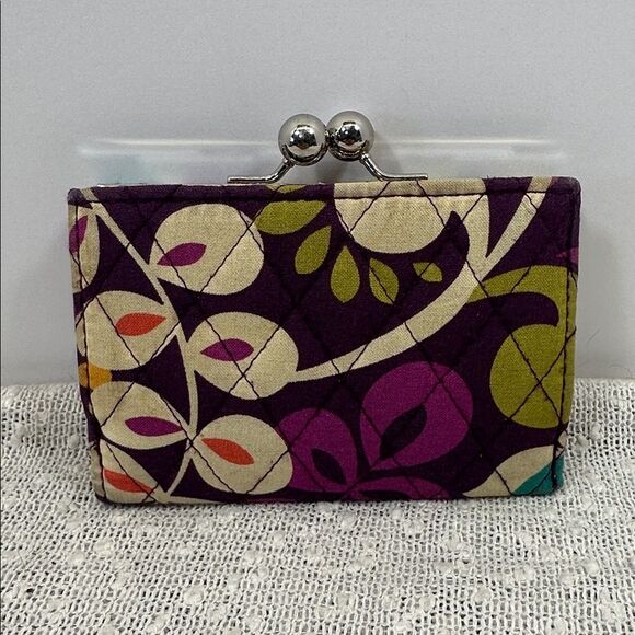 VERA BRADLEY Plum Crazy Kisslock Wallet - Picture 2 of 7
